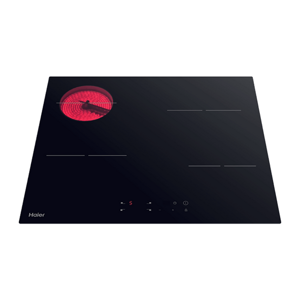 Haier 60cm 300 Series Electric Cooktop Black Glass