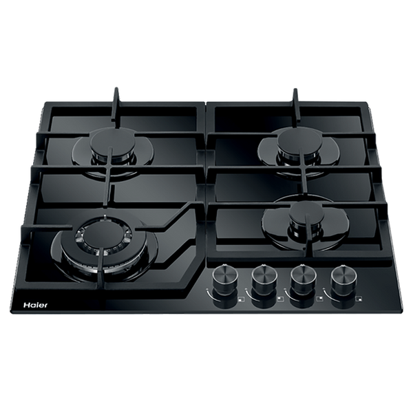 Haier 60cm 500 Series Gas on Glass Cooktop Black Glass