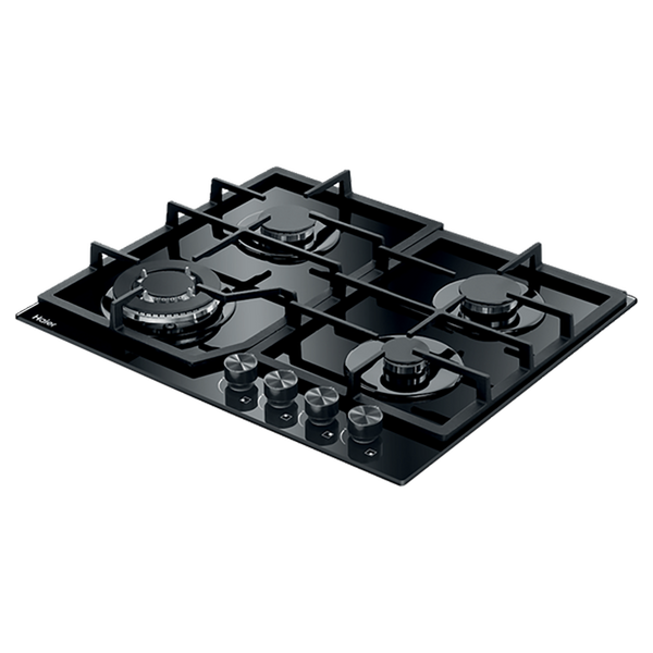 Haier 60cm 500 Series Gas on Glass Cooktop Black Glass