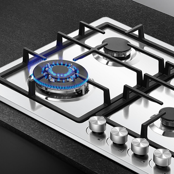 Haier 60cm 500 Series Gas on Steel Cooktop Stainless Steel