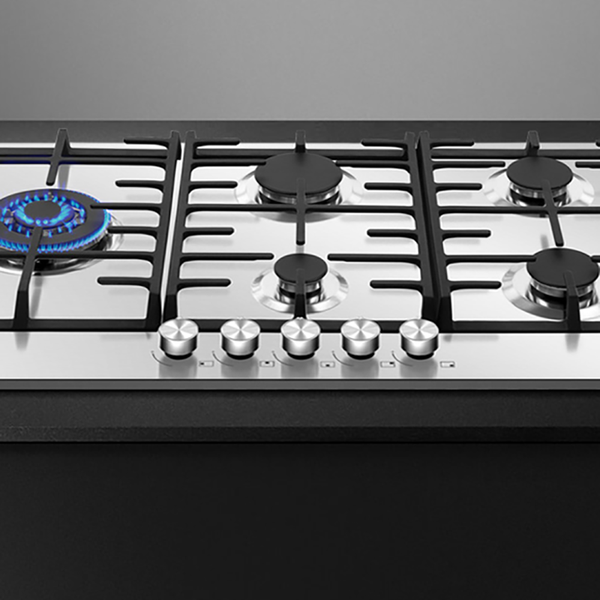 Haier 90cm 500 Series Gas on Steel Cooktop Stainless Steel