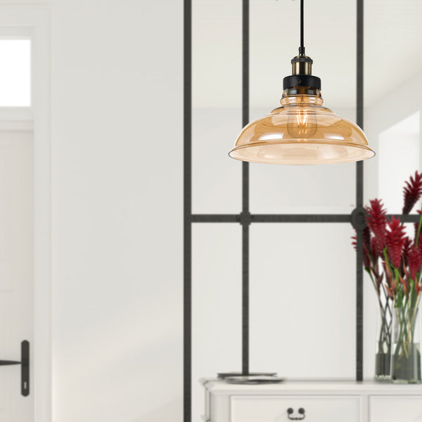 Telbix Hertel 30 Pendant Black Amber