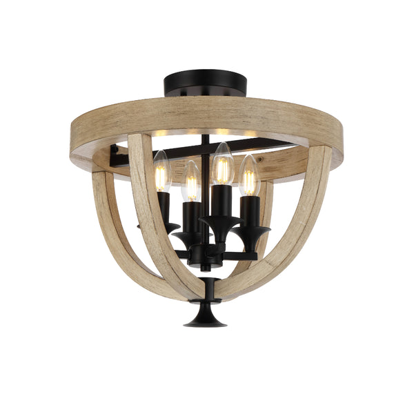 Telbix Hosley 4 Light Pendant CTC Black