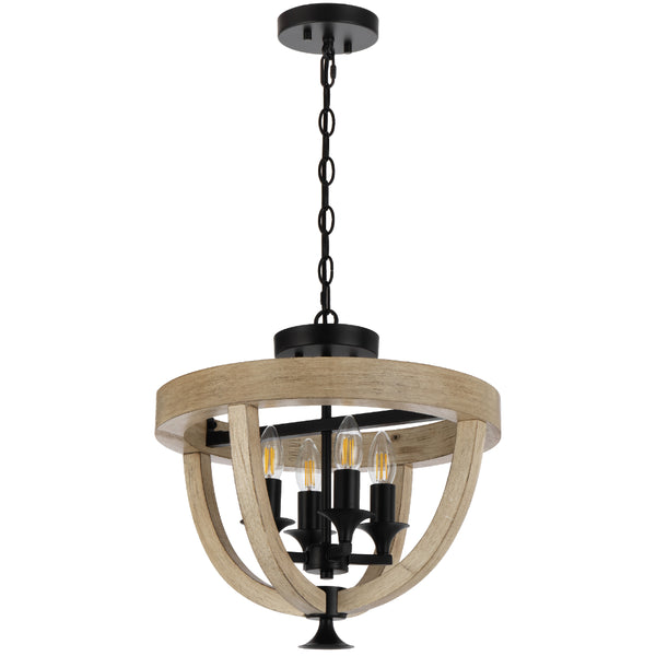 Telbix Hosley 4 Light Pendant CTC Black