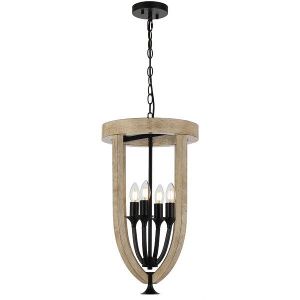 Telbix Hosley 4 Light Pendant Black