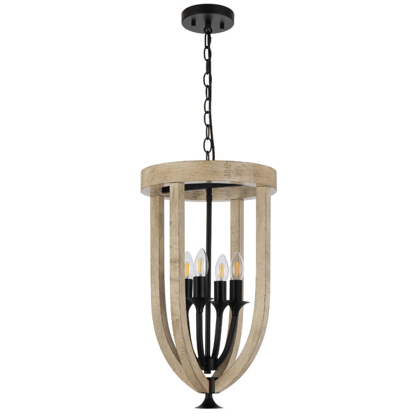 Telbix Hosley 4 Light Pendant Black