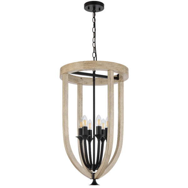 Telbix Hosley 6 Light Pendant Black