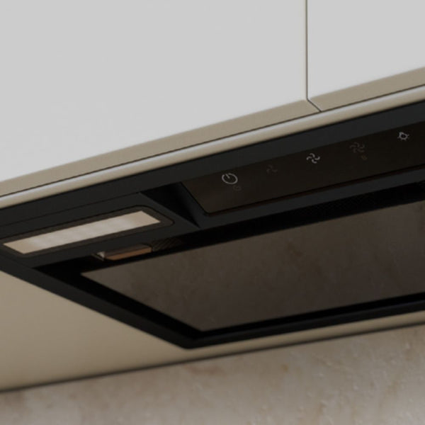 Haier 60cm 600 Series Integrated Insert Wall Rangehood Black