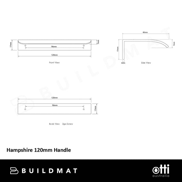 Otti Hampshire 120mm Brushed Gold Handle