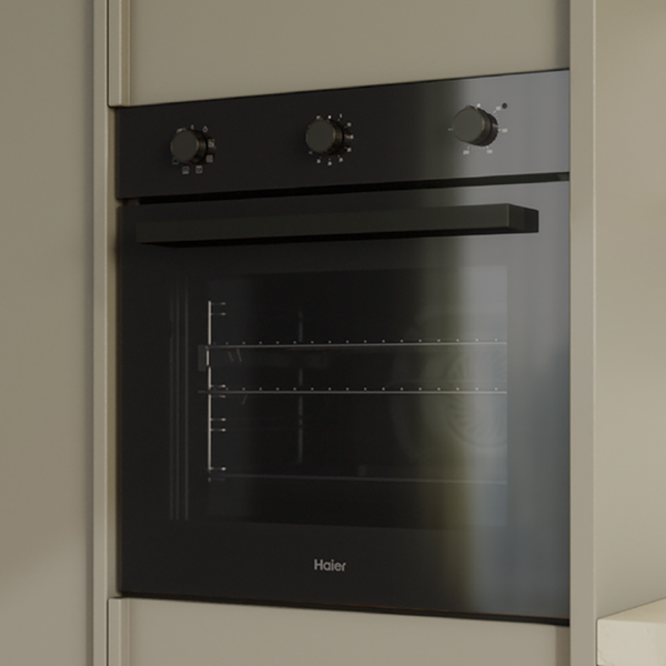 Haier 60cm 300 Series Built in Oven Black