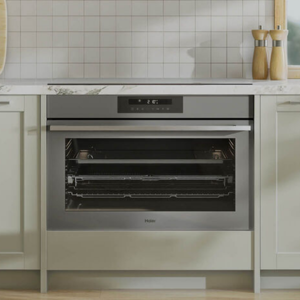 Haier 90cm 500 Series Built in Oven (16 Function, Air Fry, Steam Assist) Grey