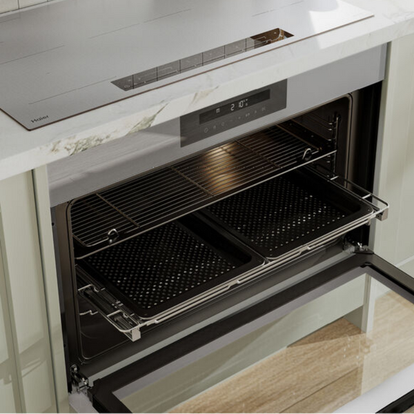 Haier 90cm 500 Series Built in Oven (16 Function, Air Fry, Steam Assist) Grey