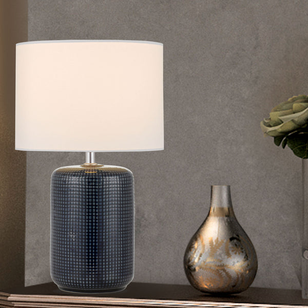 Telbix Hyde Ceramic Table Lamp Blue