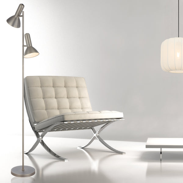 Telbix Hyvik Floor Lamp Nickel