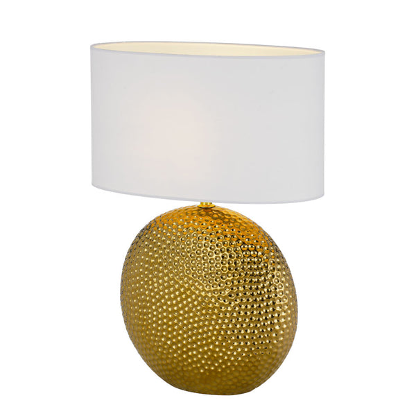Telbix Icaria Ceramic Table Lamp Gold