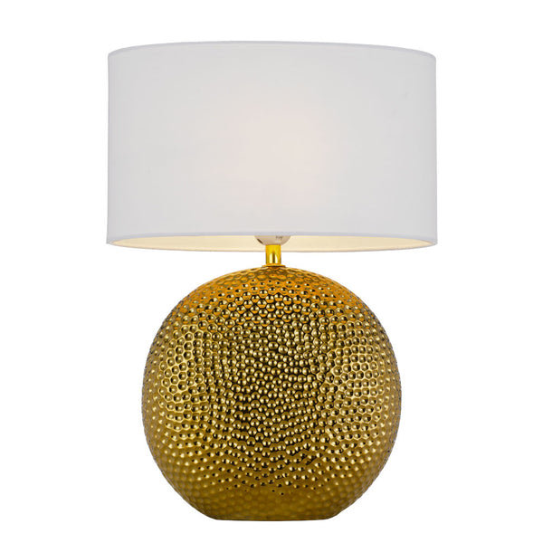 Telbix Icaria Ceramic Table Lamp Gold