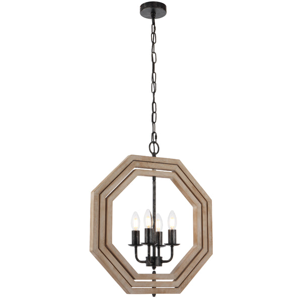 Telbix Indio 4 Light Pendant Black