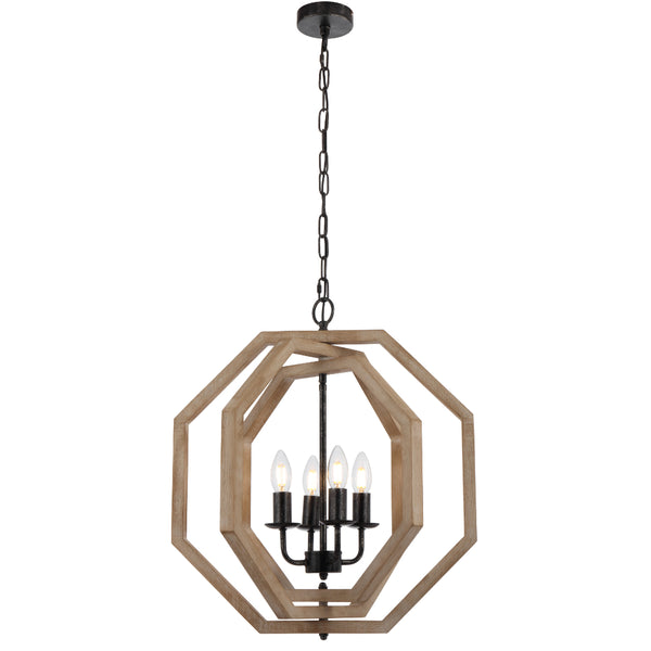 Telbix Indio 4 Light Pendant Black