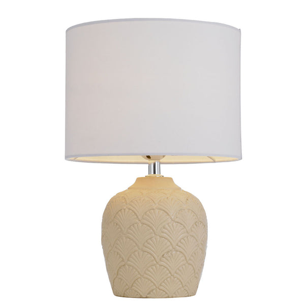 Telbix Indo Ceramic Table Lamp Cream