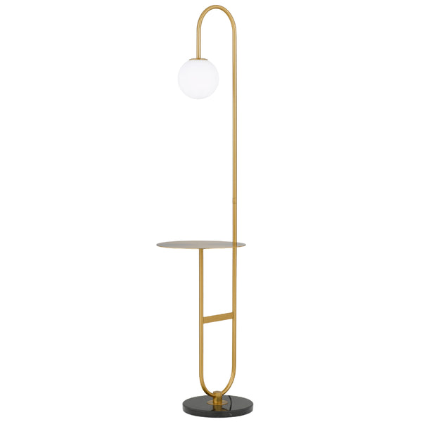 Telbix Inez Floor Lamp Black Antique Gold