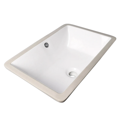 Otti Undermount Square 505x375x190 Basin with Overflow Gloss White