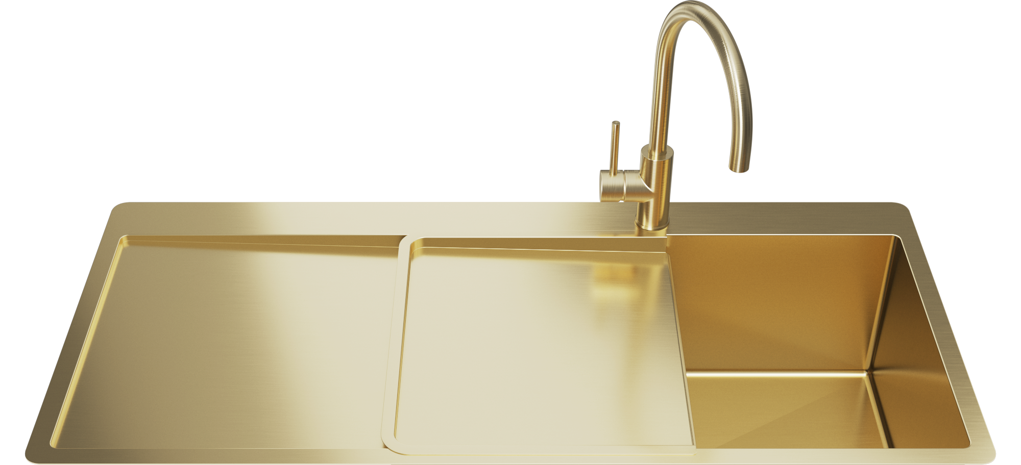 Alma Aiden Portable Drain Board Brushed Brass Gold