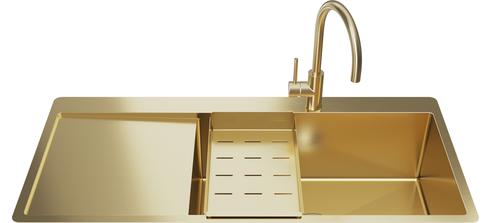 Alma Carter Colander Brass Gold