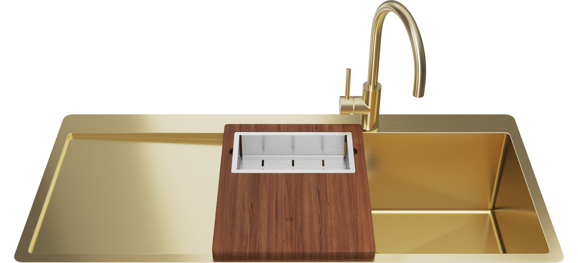 Alma Emma Chopping Board & Integrated Colander Set