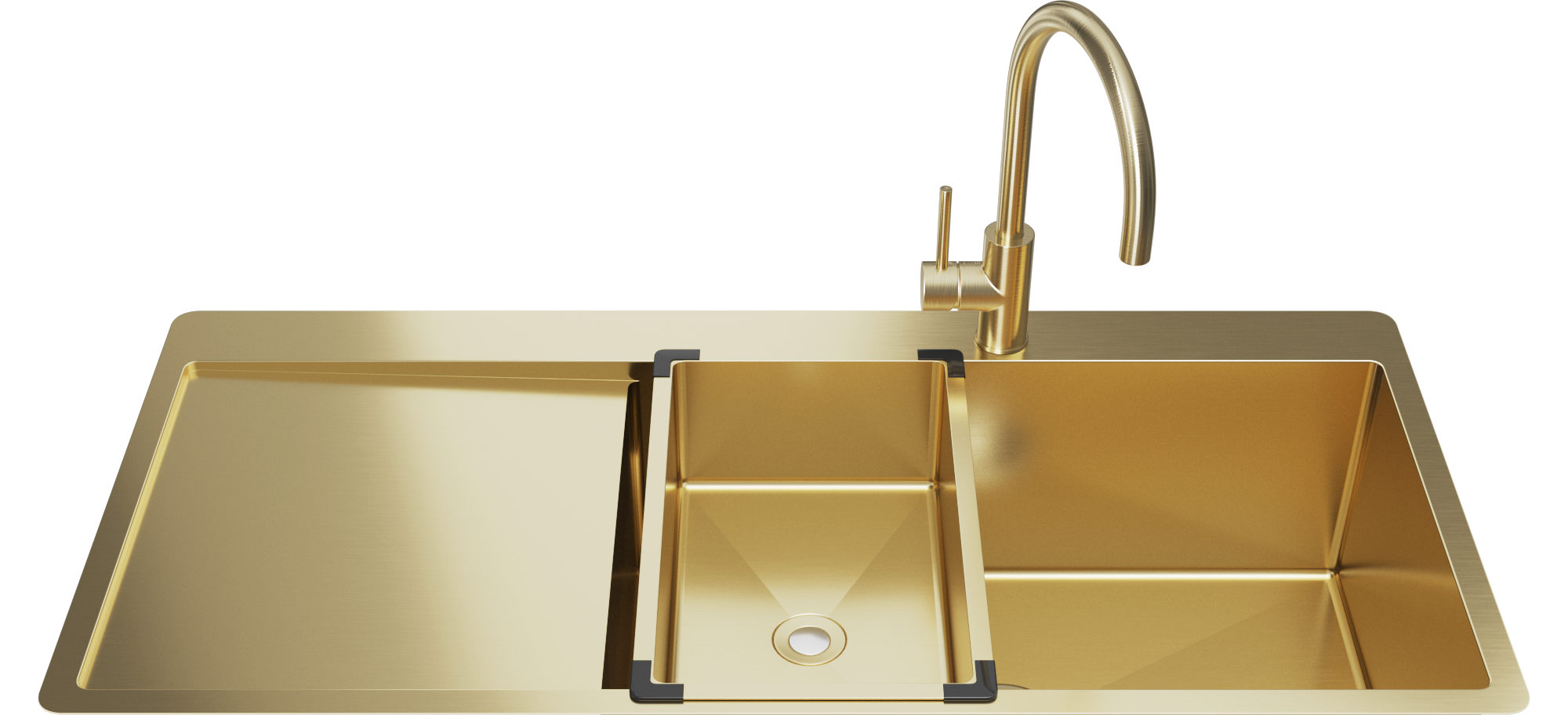 Alma Piper Portable Mini Sink Brushed Brass Gold