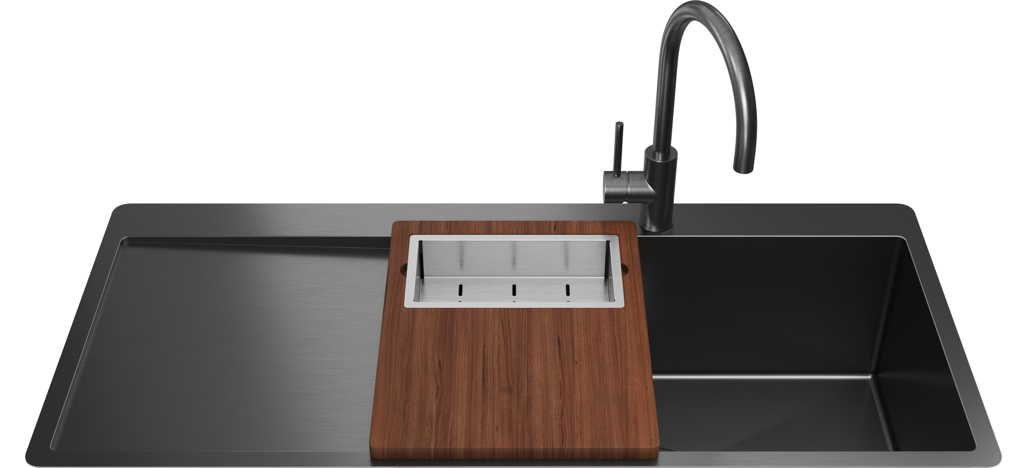 Alma Emma Chopping Board & Integrated Colander Set