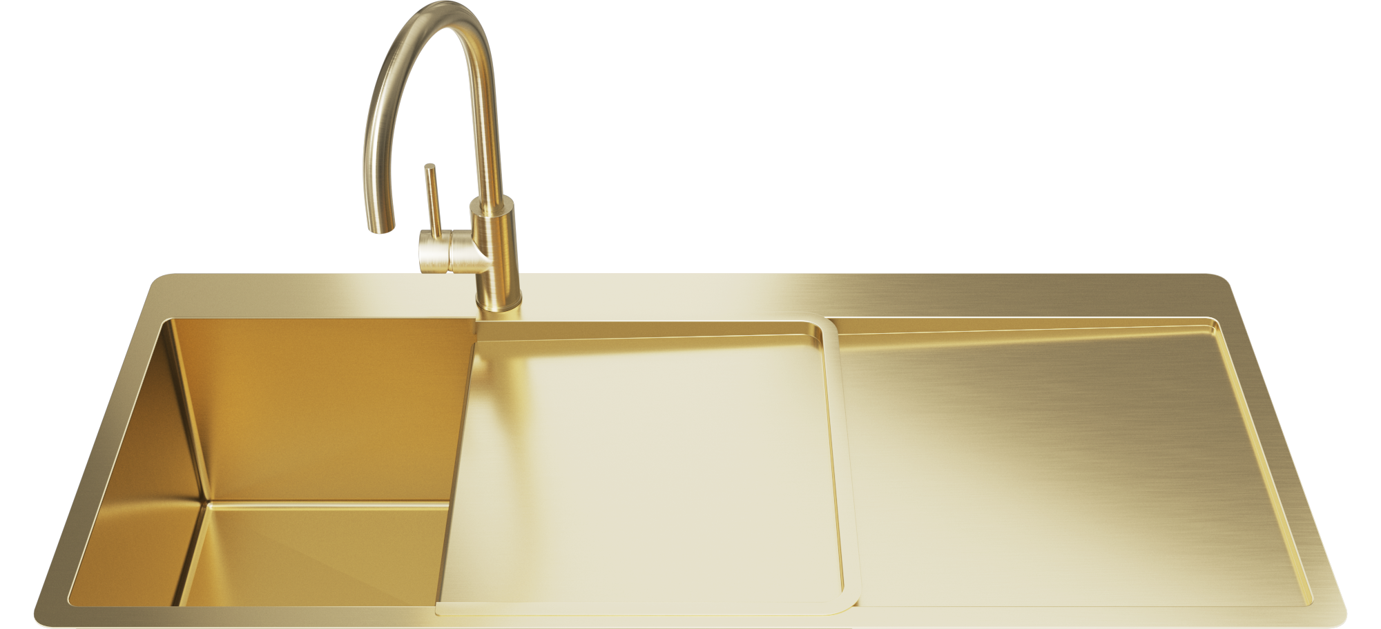 Alma Aiden Portable Drain Board Brushed Brass Gold