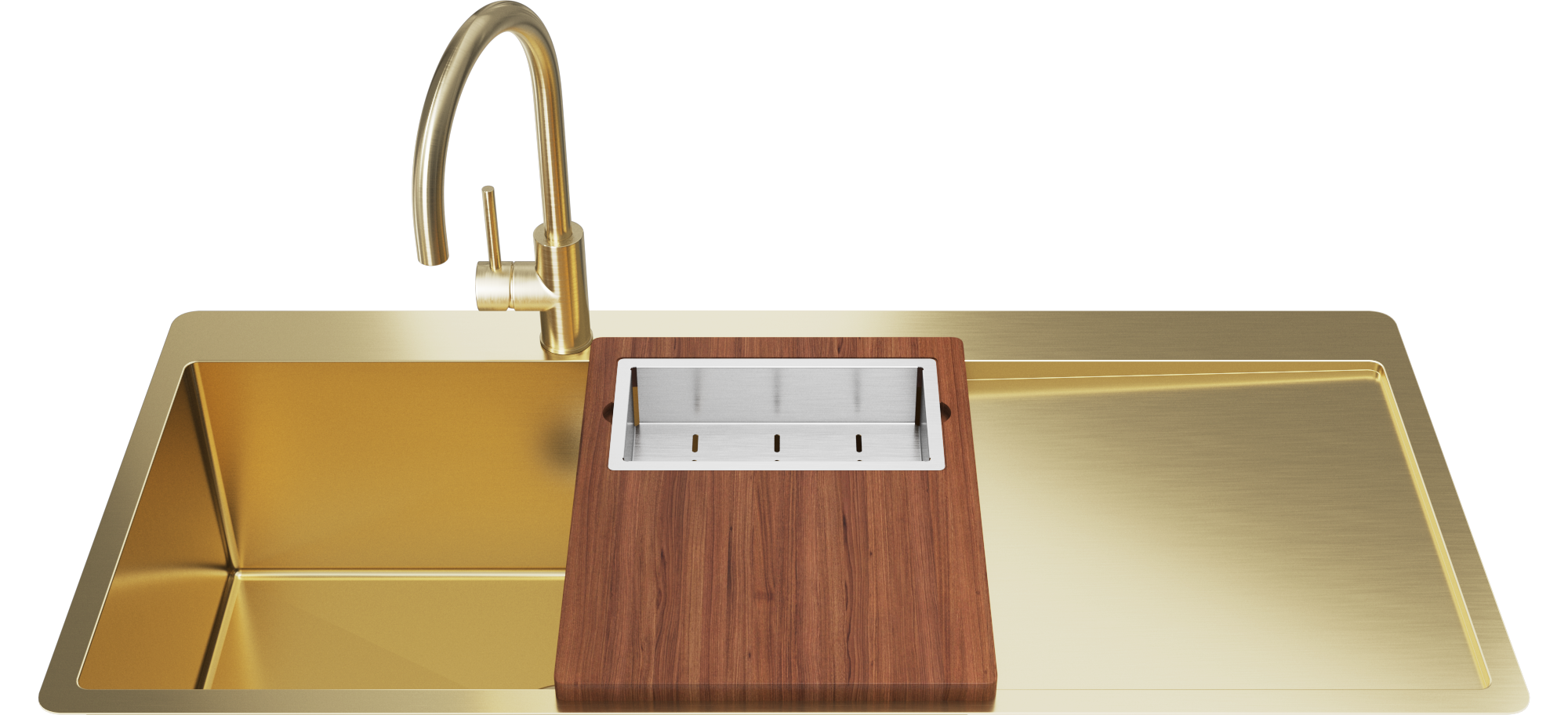Alma Emma Chopping Board & Integrated Colander Set