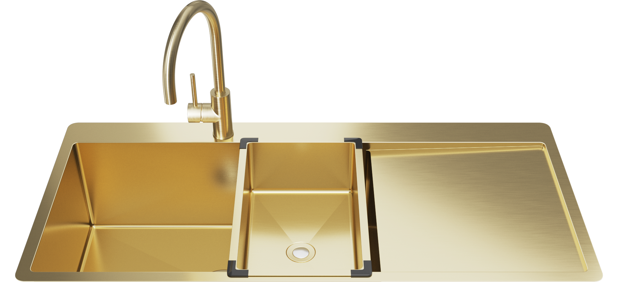 Alma Piper Portable Mini Sink Brushed Brass Gold