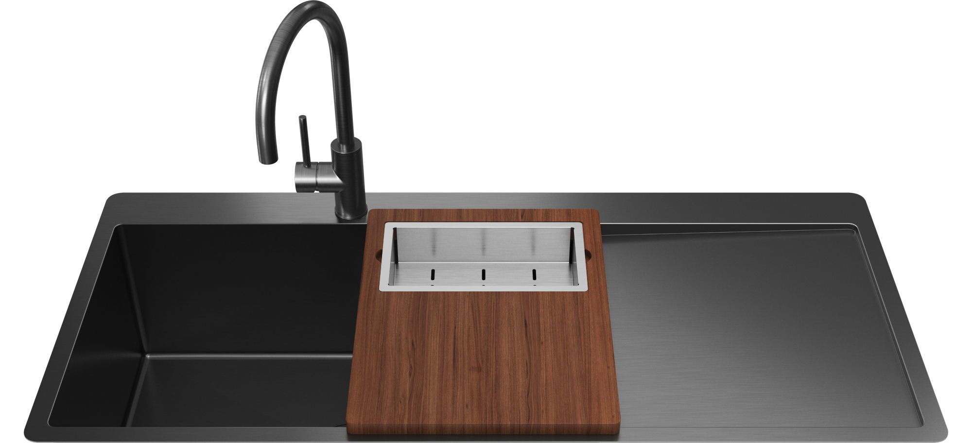Alma Emma Chopping Board & Integrated Colander Set
