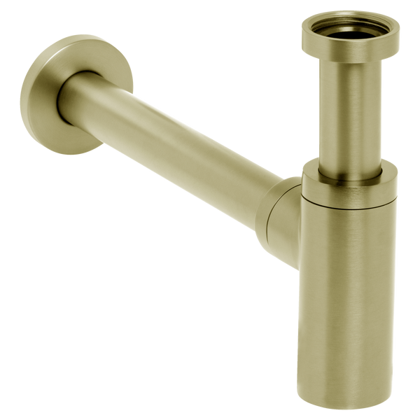 Johnson Suisse Venezia Bottle Trap Brushed Brass Gold