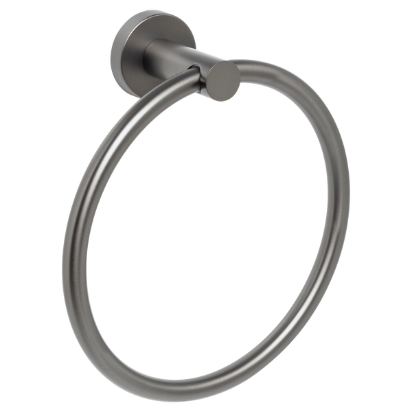 Johnson Suisse Venezia Towel Ring Brushed Gunmetal