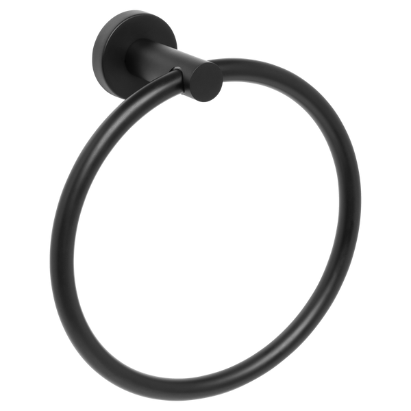 Johnson Suisse Venezia Towel Ring Matte Black