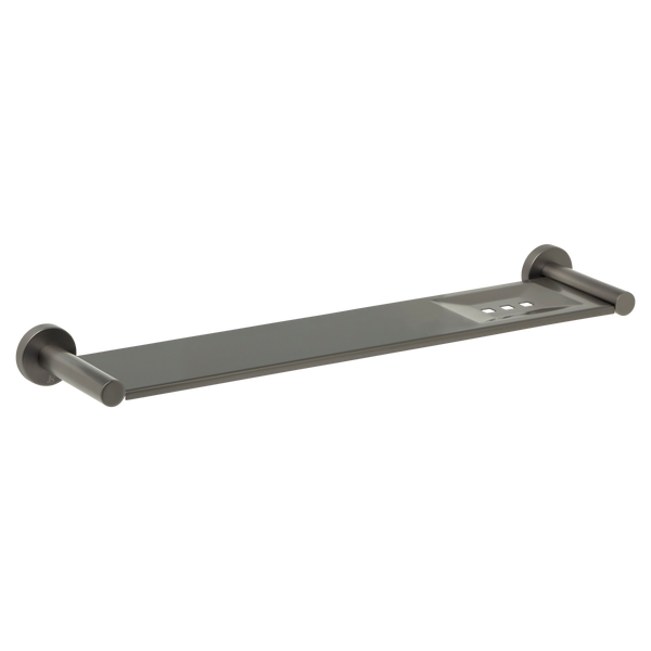 Johnson Suisse Venezia Metal Shelf 450mm Brushed Gunmetal