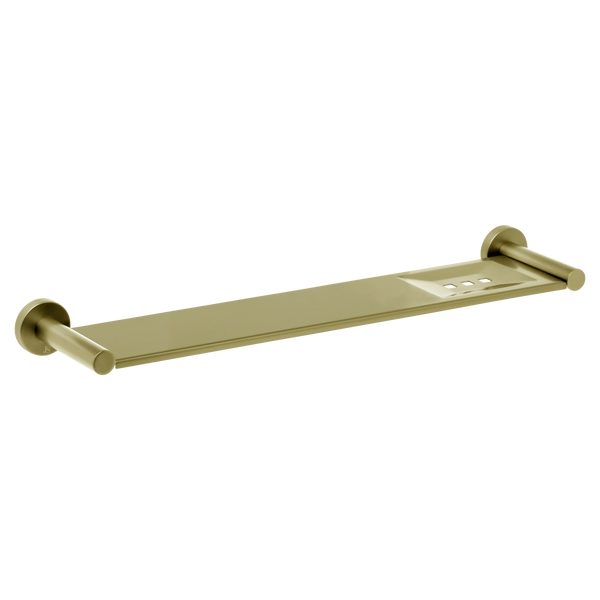 Johnson Suisse Venezia Metal Shelf 450mm Brushed Brass Gold