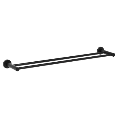 Johnson Suisse Venezia Double Towel Rail 600mm Matte Black