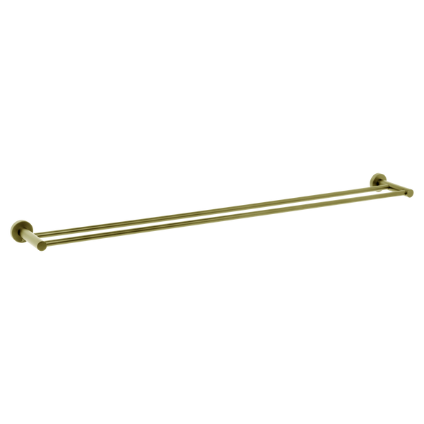 Johnson Suisse Venezia Double Towel Rail 900mm Brushed Brass Gold