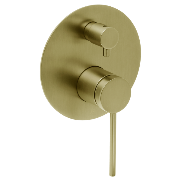 Johnson Suisse Venezia Shower Mixer With Diverter Brushed Brass Gold