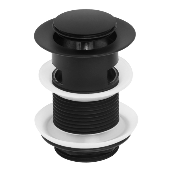 Johnson Suisse Venezia Pop-up Waste 32mm With Overflow Matte Black