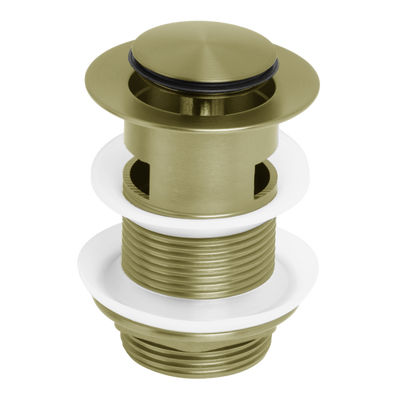 Johnson Suisse Venezia Pop-up Waste 32mm With Overflow Brushed Brass Gold