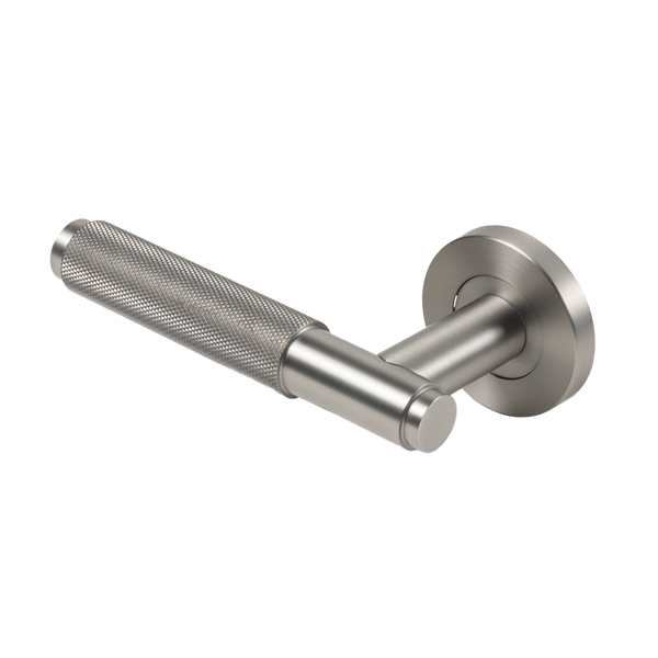 Alma Kani Knurled Dummy Door Handle Brushed Nickel