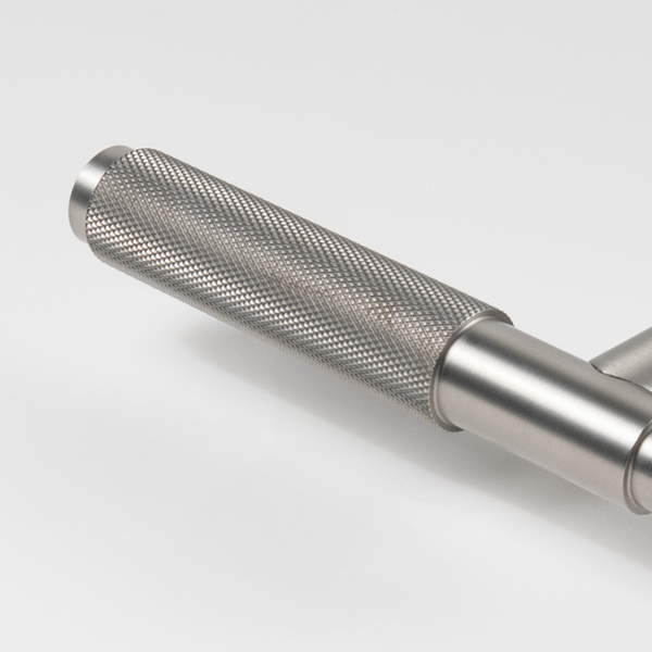 Alma Kani Knurled Dummy Door Handle Brushed Nickel