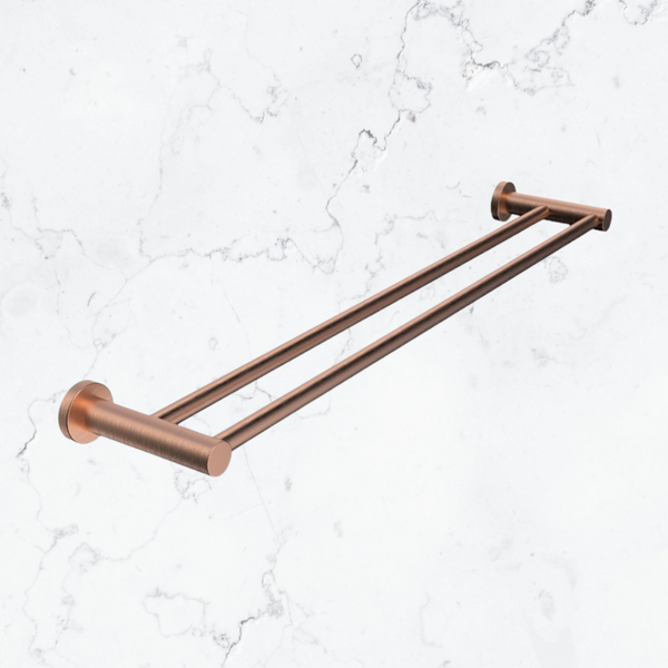 ADP Soul Double Towel Rail 600mm Brushed Copper