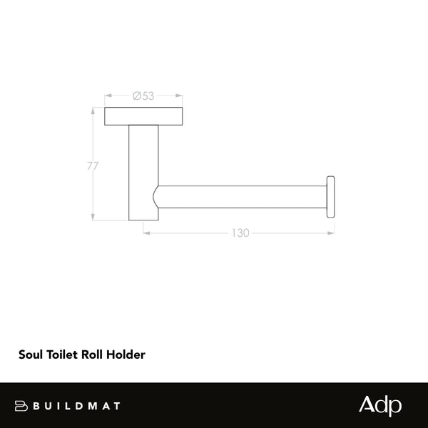 ADP Soul Toilet Roll Holder Matte White