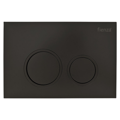 Fienza R&T Round Button Flush Plate Matte Black