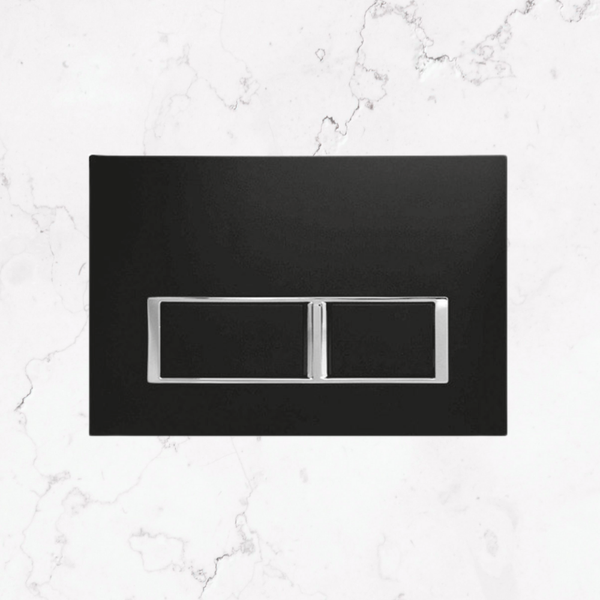 Johnson Suisse In-Wall-Econoflush Low Rectangle Button Black